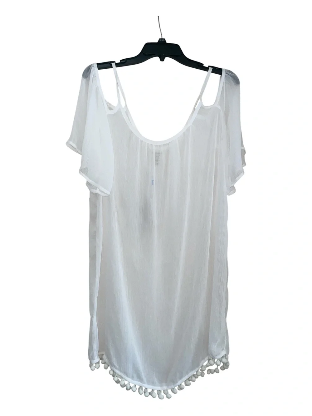 Bleu Rod Beattie white off the shoulder swim coverup